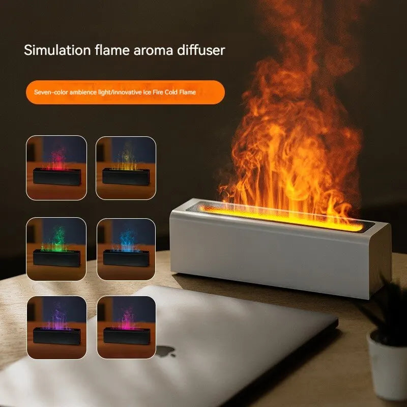 Colorful Simulation Flame Diffuser USB Plug-