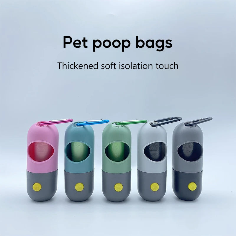 Led Light Dog Poop Dispenser Degradable Waste Bag